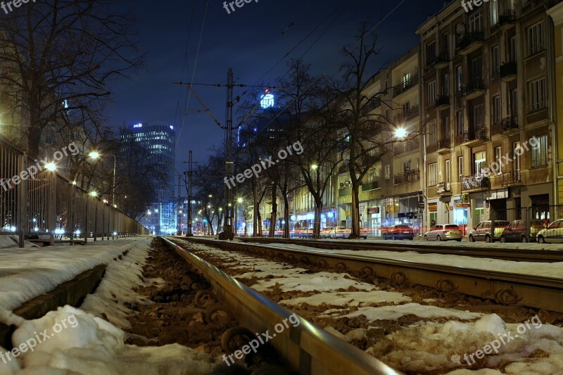 Street Travel City Tram Tracks