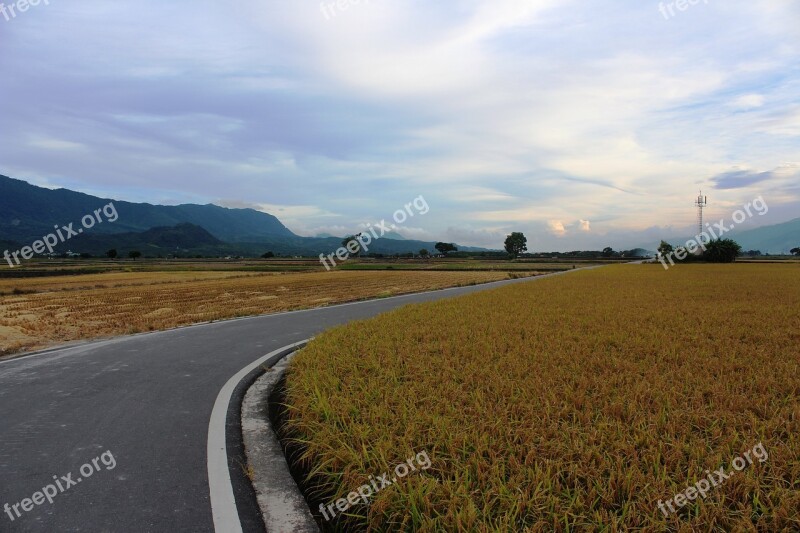 Landscape Road Field Nature Sky