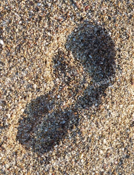 Footprint Foot Beach Sand Not