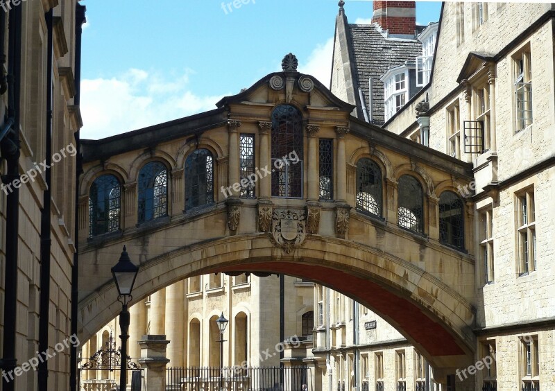 Architecture City Foot-bridge Bridge Of Sighs Oxford