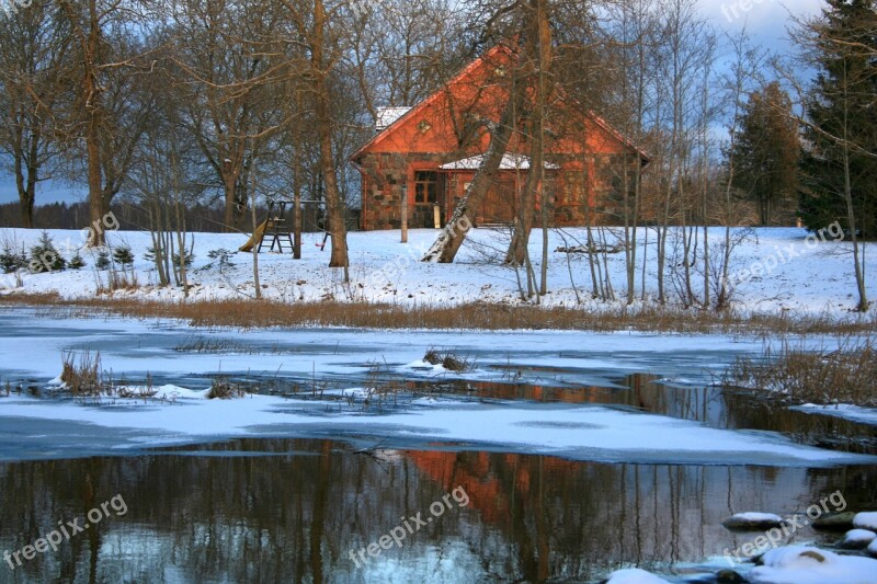 Winter Snow Wood Coldly Nature