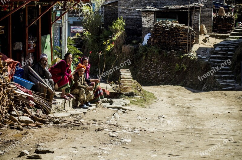 Man Nepal Himalaya Village Tracking