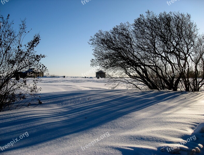 Québec Plains Of Abraham Snowy Landscape Sunset Free Photos