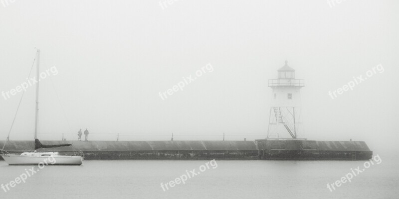 Monochrome Sea People Water Nature