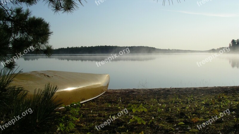 Water Nature Outdoors Landscape Canoe