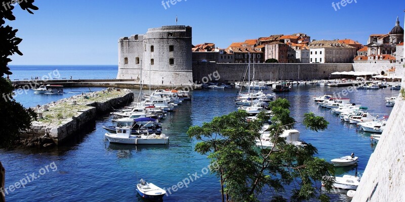 Dubrovnik Harbor Port Moorings Boats