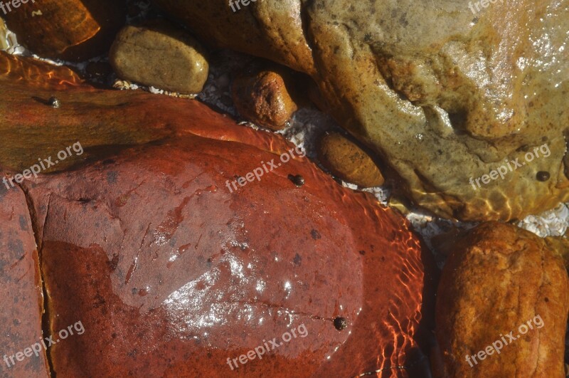 Closeup Desktop Stones Beach Pebbles