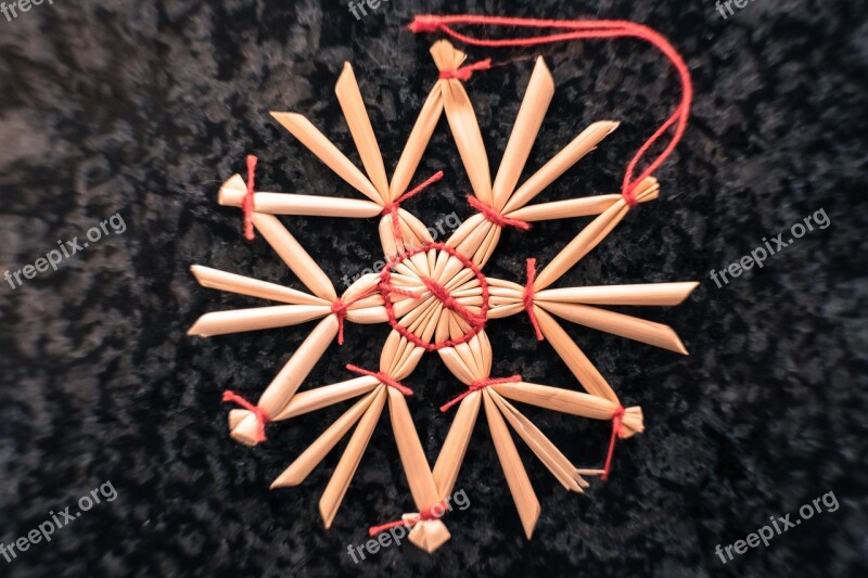 Christmas Jewellery Star Straw Strohstern