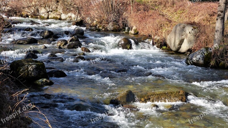 Nature River Roche Landscape Torrent