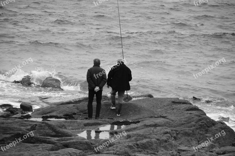 People Body Of Water Side Fishermen Nature