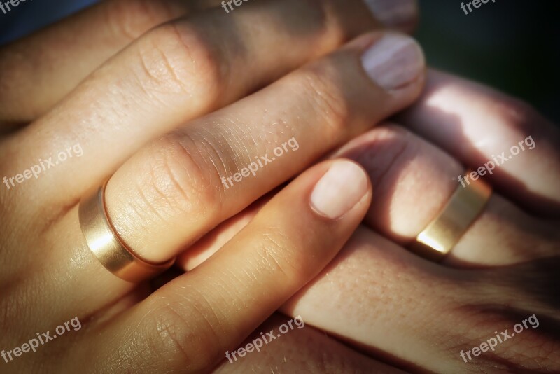 Hand Woman Rings Wedding Hands