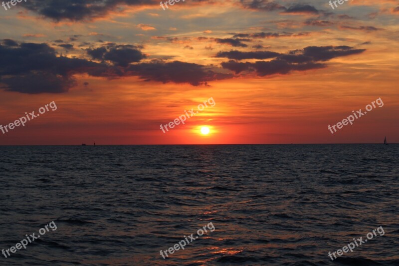 The Baltic Sea Sunset The Coast Of The Baltic Sea Northern Poland Poland