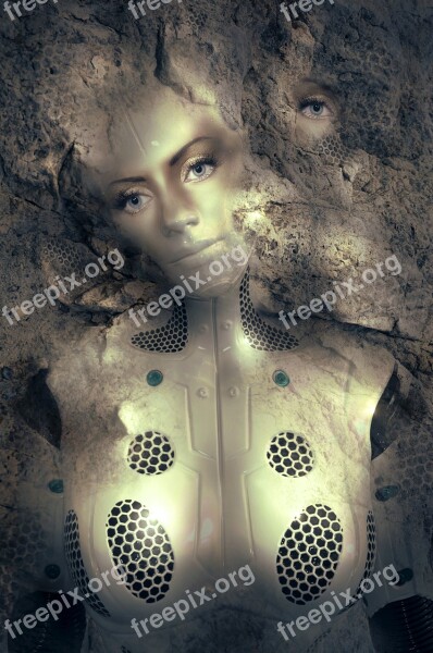 Fantasy Android Stone Female Artificial