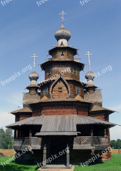 Suzdal Russia Wooden Church Travel Temple