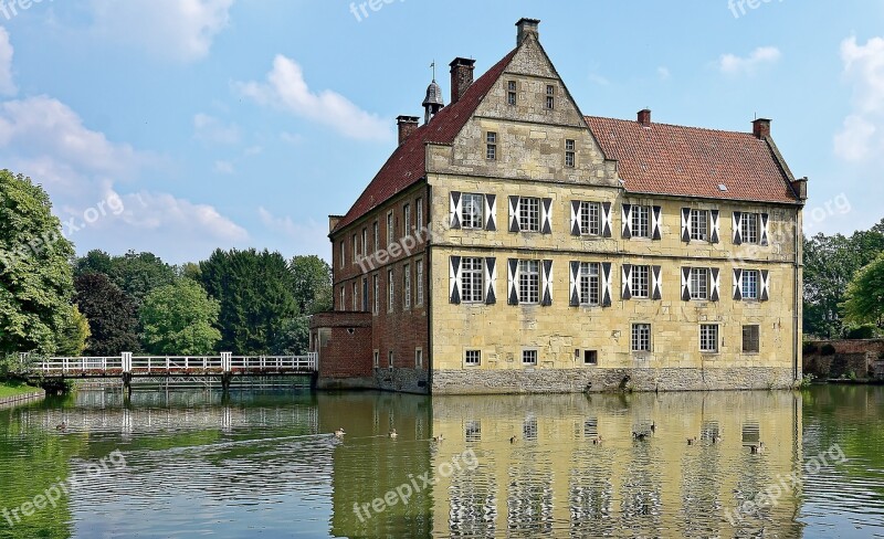 Germany Burg Hülshoff Wasserburg Architecture Waters