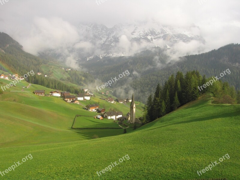 Panorama Nature Mountain Landscape Grass