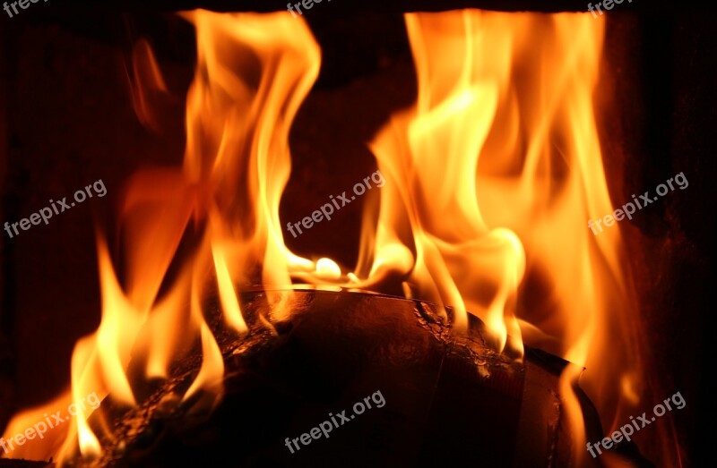 Heat Fireplace Flames Inflammatory Hot