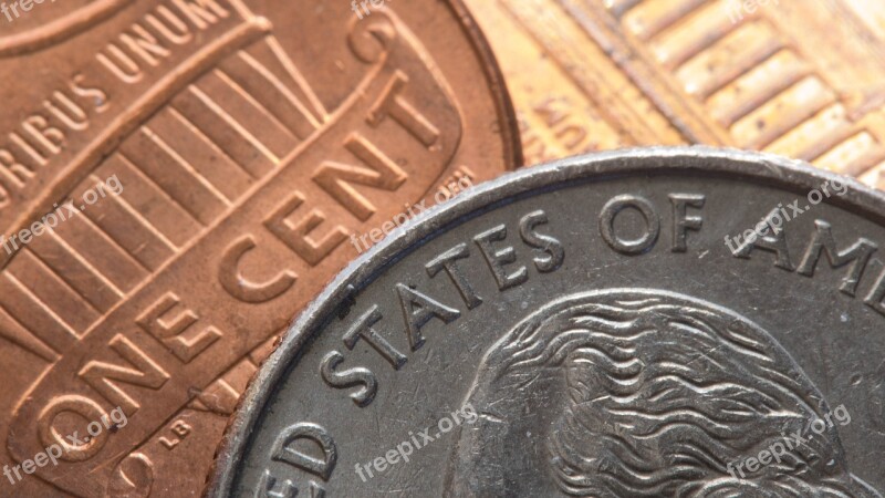 Close Up Coins Macro Money Free Photos