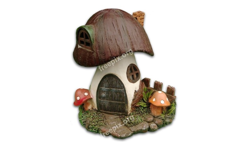 Mushroom House Decoration Backyard Ornament Garden 3d Printing