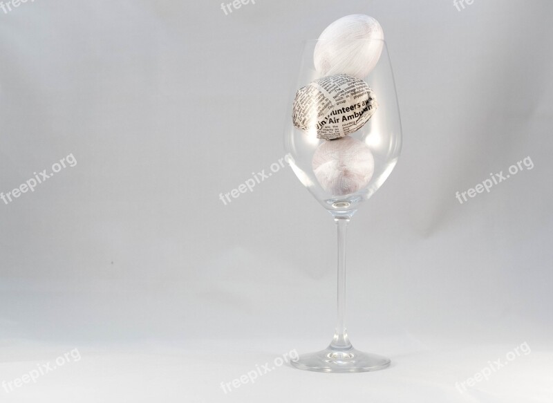 Easter Wine Glass Easter Eggs White Hand-painted