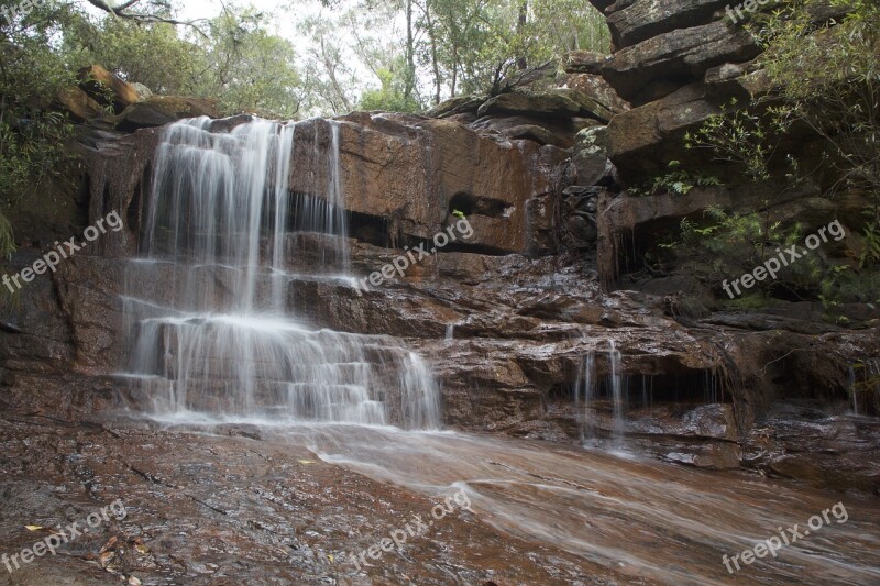 Nature Water Waterfall Stream Wood