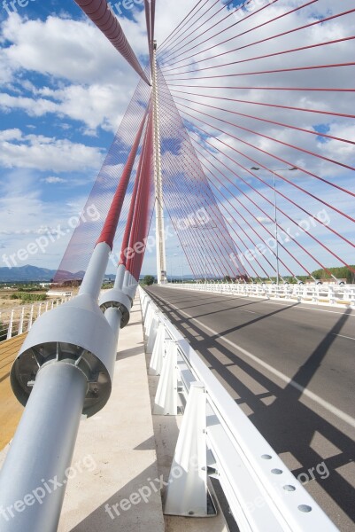 Steel Travel Architecture Talavera De La Reina Cable Stayed Bridge