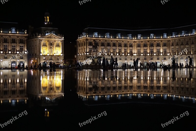 Bordeaux France Travel Architecture Illuminated