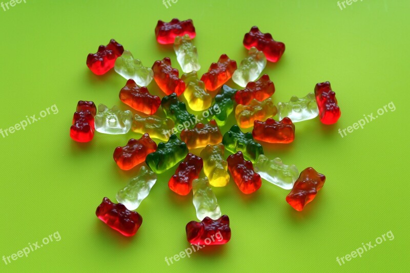 Jelly Beans Bears Colorful Composition Gelatin