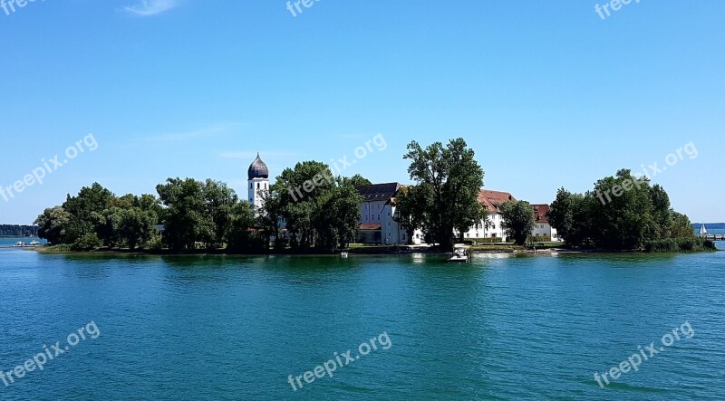 Waters Panorama Chiemsee Ladies Island Free Photos