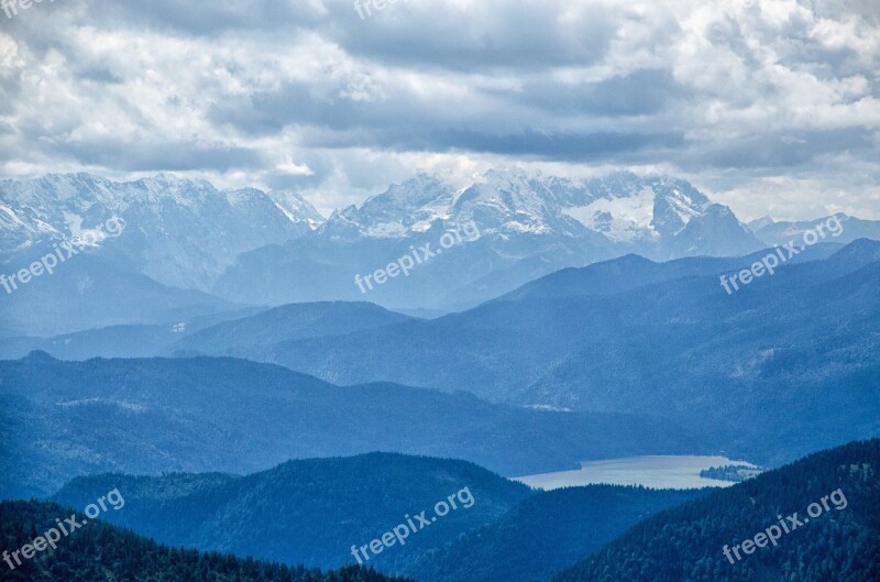 Mountain Snow Panorama Nature Travel