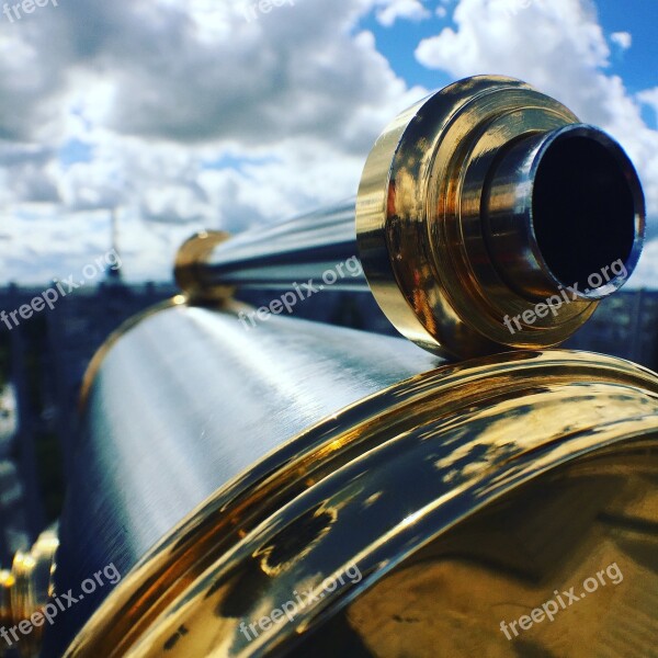 Telescope Paris Clouds Outlook View