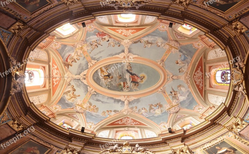 Malta Mdina Ceiling Inside Church