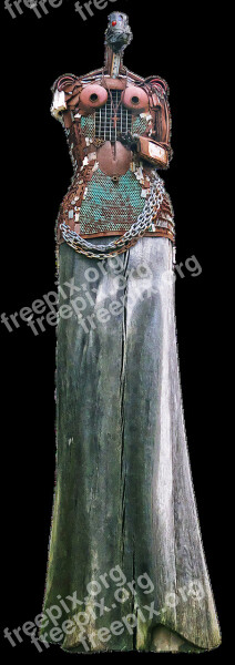 Sculpture Figure Amazone Guardian Figure Female