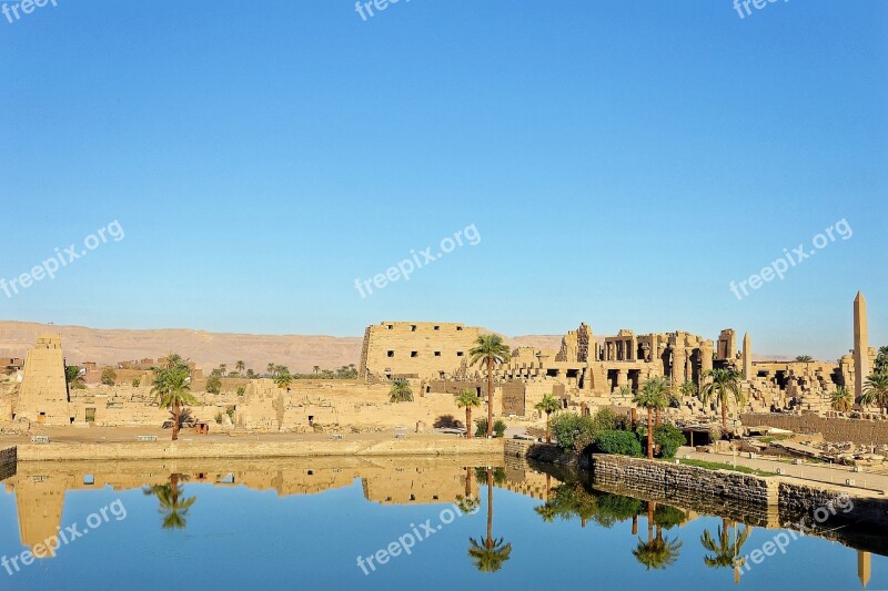 Egypt Luxor Karnak Temple Architecture Travel