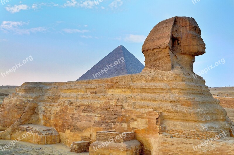 Egypt Cairo Giza Great Sphinx Cheops-pyramider