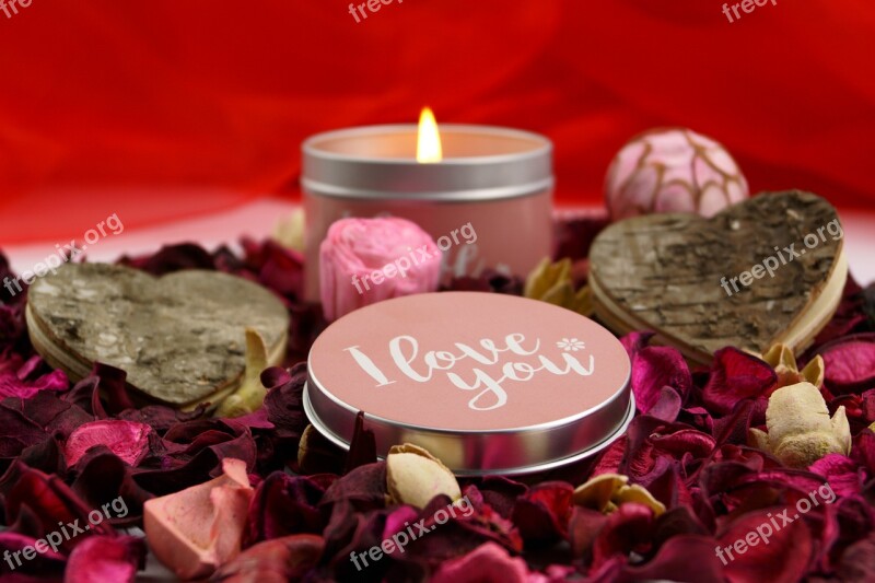 Valentine's Day Candle Rose Love Wishes