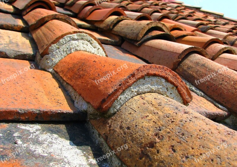 Roof Brick Old The Structure Of Clay