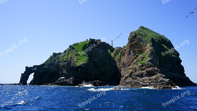 Travel Nature Rock Dokdo Korea