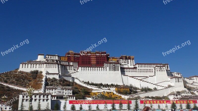 Tibet Lhasa Tourism Building Sky