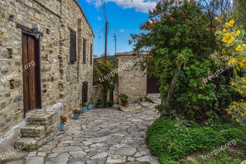 Architecture Traditional Backstreet Houses Wall