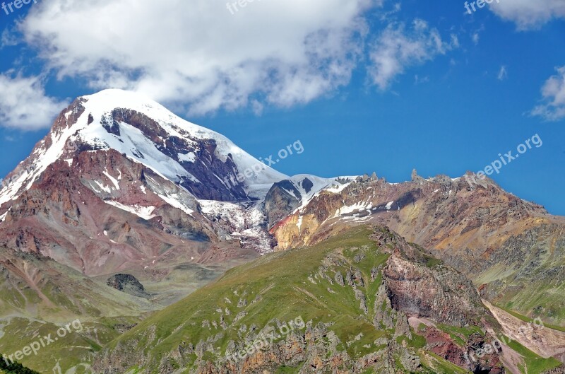 Caucasus Georgia Kazbek Mountain Nature