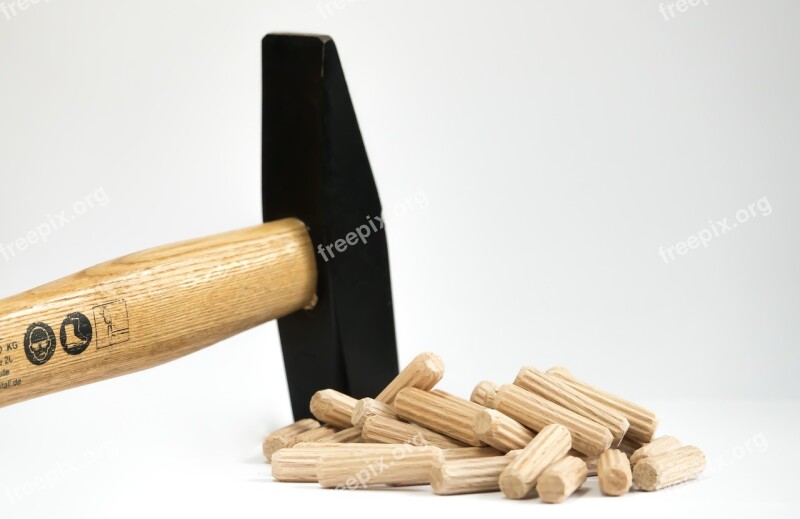 Wood Hammer Wooden Dowels Dowel Craft