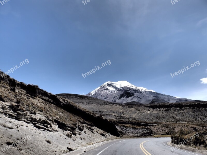 Mountain Ecuador Chimborazo Way Travel