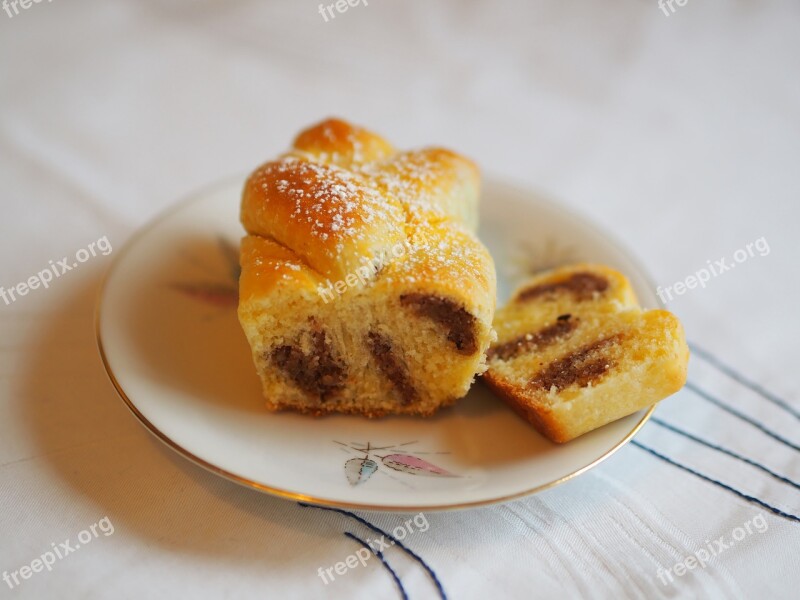 Food Dessert Pastries Plate Sugar