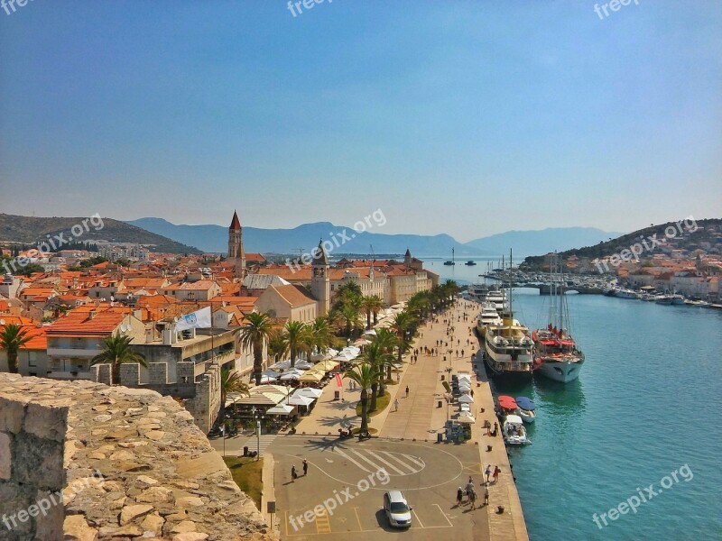 City Mediterranean Sea Body Of Water Trogir