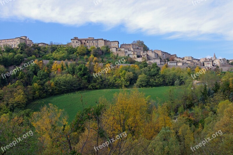 Town Urbino Nature Panoramic Landscape