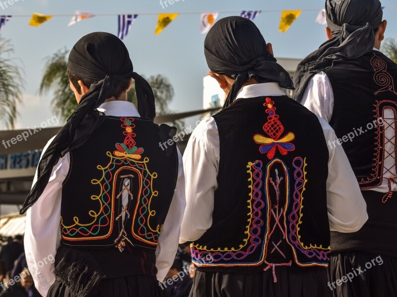 Costume Traditional Folklore People Men