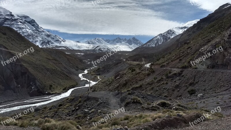 Mountain Nature Widescreen Landscape Snow