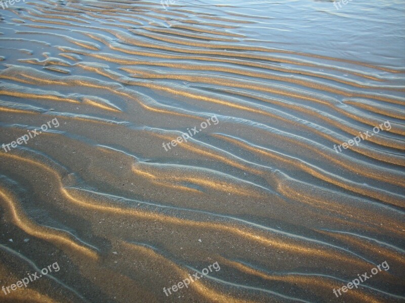 Sand Waters Beach Ocean Coast