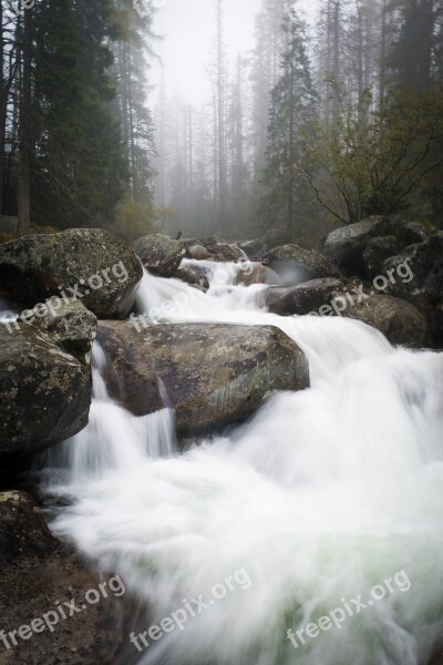 Water Waterfall River Stream Nature